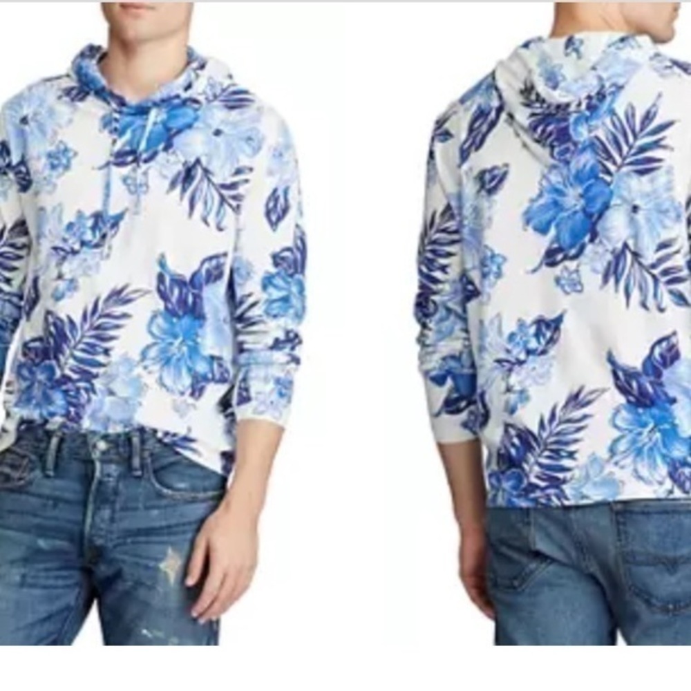 Polo Ralph Lauren Dead Stock Hawaiian Floral Hooded Shirt Size Medium . - Picture 1 of 6
